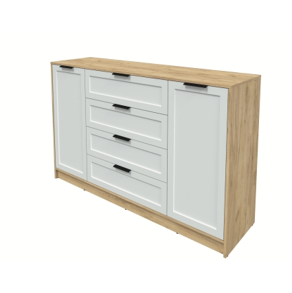 Тумба Тренд КТ-Т160 (Дуб золотой ЛДСП/ Грэй ЛМДФ) Ш1600 В1020 Г451